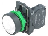 Comutator cu apăsare 22mm 1 NO Alb