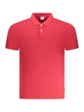 Cumpara ieftin Tricou polo barbati, cu logo, Regular fit, Rosu, M