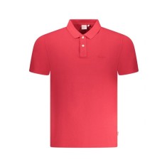 Tricou polo barbati, cu logo, Regular fit, Rosu, M