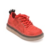 Pantofi sport GRYXX rosii, 10221, din piele intoarsa