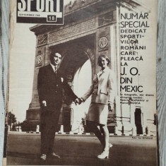 Revista SPORT nr. 18 - Septembrie 1968 - Olimpicii Romaniei, UTA