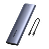 Unitate Ugreen M.2 SSD USB 3.2 Gen 2 (SuperSpeed ​​USB 10 Gbps) + Cablu USB Tip C 0,5 M Gri (CM400 10902) 6957303819027