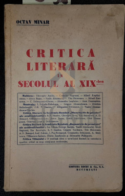 CRITICA LITERARA IN SECOLUL AL XIX LEA foto