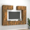 VidaXL Set dulapuri TV, 6 piese, stejar fumuriu, lemn prelucrat
