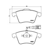 Placute frana Vw Touareg (7la 7l6 7l7) 10.02-01.13, Fata, BREMBO