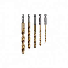 Set 5 burghie titan de 1/4&amp;quot; pentru metal Yato YT-44700 foto