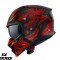 Casca pentru scuter - motocicleta Axxis model Hunter SV ONI B5 rosu mat (ochelari soare integrati) &ndash; masca (protectie) barbie si cozoroc detasabile XL