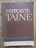 Hippolyte Taine - Pagini de critica, 1965