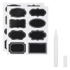 Etichete Autocolante, Fără Brand, Diverse Modele, Negru, Set 17 Bucăți, Pix Alb Inclus, Oem