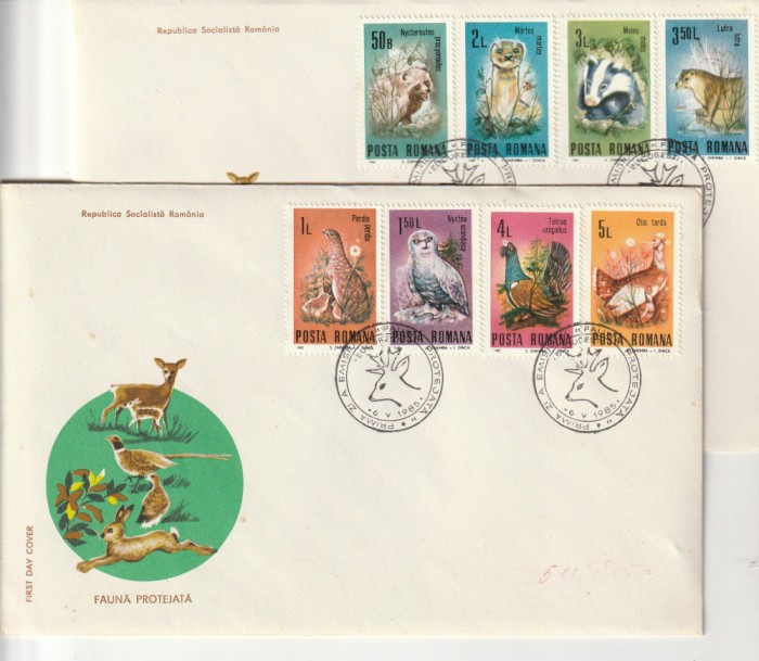 Romania FDC ,Fauna protejata,nr lista 1123.