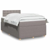 vidaXL Pat box spring cu saltea, taupe, 120x190 cm material textil 3289713