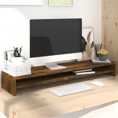 Suport pentru monitor stejar fumuriu 100x24x13cm lemn prelucrat GartenMobel Dekor foto