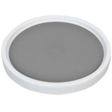 Tava rotativa pentru depozitare si organizare, Alb / Gri, 25 cm
