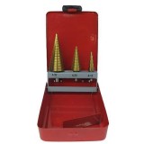 Cumpara ieftin Set 3 burghie pentru metal, in trepte, titan, 4-12/20/32 mm