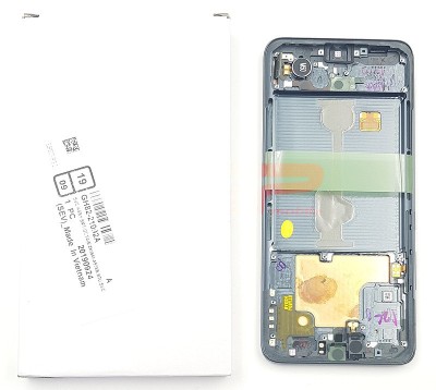 LCD+Touchscreen cu Rama Samsung Galaxy A90 5G / A908 BLACK original vers. SIM MARE foto