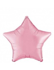 Balon Folie Metalizat Stea Roz- 45 cm foto