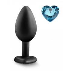 Dop Anal Brighty, Small, Silicon, Negru/Albastru Deschis, Mokko Toys