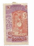 Coasta Franceza a Somaliei - Tobosar, 1915-1922 - 1 C, neobliterat
