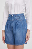 Cumpara ieftin Pepe Jeans pantaloni scurti jeans femei, neted, high waist