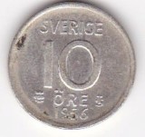 Moneda Argint Suedia 10 Ore 1956 - Numismatica
