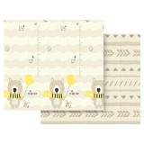Covoras de joaca pentru bebelusi 200x180 cm pliabil, model ursuleti Rebel