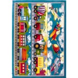 Covor Camera Copii Model Kolibri 11497-140, Marime 160 x 230 cm, Multicolor, Inaltime Fir 9 mm, Antialergic, Polipropilena, Gradinita, Cresa, Loc de J