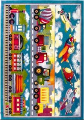Covor Camera Copii Model Kolibri 11497-140, Marime 160 x 230 cm, Multicolor, Inaltime Fir 9 mm, Antialergic, Polipropilena, Gradinita, Cresa, Loc de J