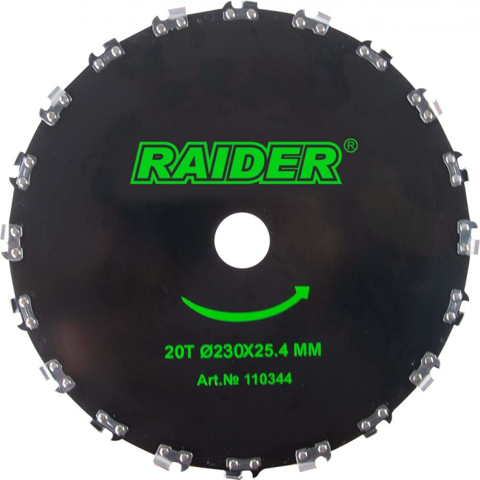 Lama pentru motocoasa, 20 dinti, 230 x 25.4 mm, Raider Garden Tools 110344