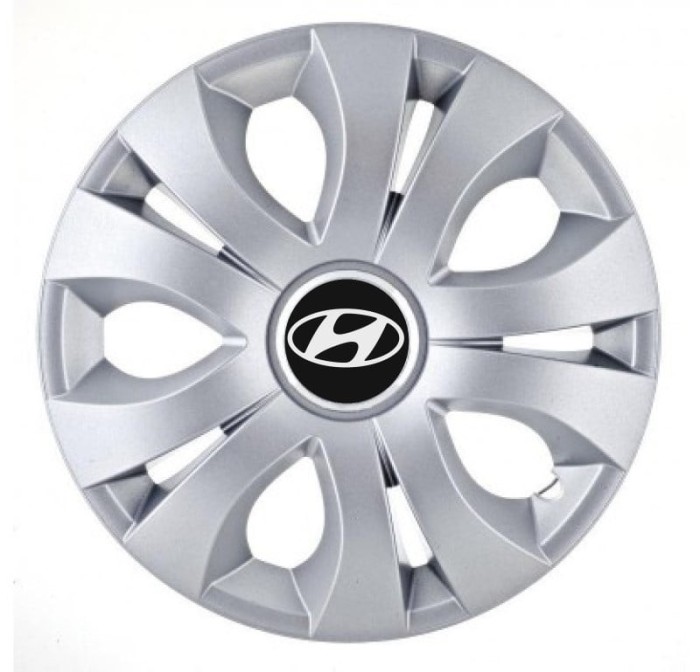 Set 4 Capace Roti Autohelix MSA&reg; potrivite jantelor de 14 inch, Compatibil Cu Hyundai, model Top Gray