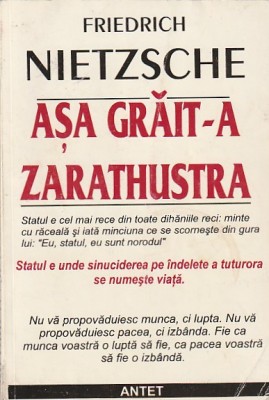 FRIEDRICH NIETZSCHE - ASA GRAIT-A ZARATHUSTRA foto