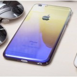 Husa iPhone 6/6S MyStyle Crystal Chameleon Gradient Color Changer, Protectie Socuri, Albastru/Galben