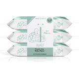 Naif Baby &amp; Kids Plastic Free Wipes Șervețele umede pentru nou-nascuti si copii 3x54 buc
