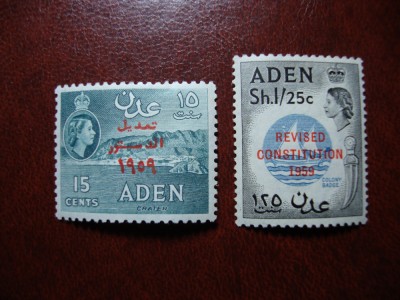 ADEN SERIE SUPRATIPAR ELISABETA II MH foto