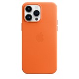 Cumpara ieftin Husa de protectie Apple Leather Case with MagSafe pentru iPhone 14 Pro Max, Orange