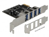 PCI Express cu 4 porturi USB 3.0 (pentru Mac), Delock 90304