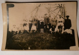 Fotografie grup militari și țărani, Alb-Negru, Romania 1900 - 1950