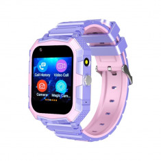 Ceas Smartwatch Pentru Copii YQT T32 cu Functie Telefon, Cartela SIM, Istoric, Camera, Magazin aplicatii, Mov foto