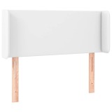 Cumpara ieftin Tablie de pat cu aripioare alb 93x16x78/88 cm piele ecologica