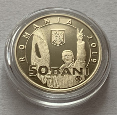 50 Bani 2019 Romania, PROOF, in capsula, 30 Ani de la Revolutia din 1989 foto