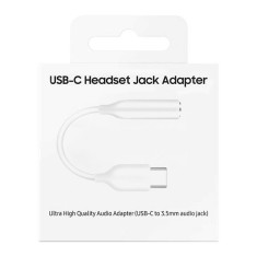 OEM (C10JUW) - Cablu Audio, USB-C la Jack 3.5mm (F) 12 cm, White