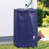 Rezervor Apa Pliabil 1000L vidaXL, PVC, Robinet Inclus, Albastru, Gradina, Stocare Apa Ploaie
