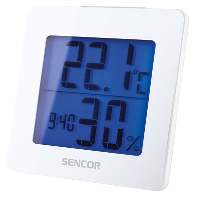 Statie meteo afisaj LCD temperatura si umiditate ceas cu alarma calendar alb SENCOR SWS 1500 W foto