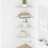 vidaXL Raft suspendat cu raft cu depozitare 4 pcs Alb 24 x 24 x 2 cm 8004109