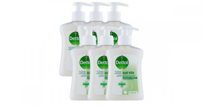 Dettol aloe ver&amp;aacute;s foly&amp;eacute;kony Szappan 6x250ml foto