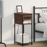 vidaXL Dulap de noapte Stejar brun 41 x 28 x 76 cm Lemn compozit