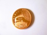 Cumpara ieftin Rară! Rom&acirc;nia 1 Leu 2013 tombac UNC:Centenarul nașterii Mariei Tănase,moneda din imagini &icirc;n ediție limitată 250 bucăți,diam=37 mm,greutate=23,76 grame