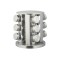Suport organizator pentru condimente, rotativ, 12 recipiente, circular, diametru 195 cm, H 21 cm, Inox