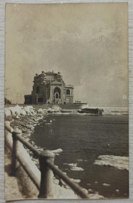 Cazinoul din Constanta, februarie 1929// fotografie tip CP foto