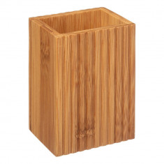 Suport periute si pasta de dinti Terre, 5five, 8.4 x 6.6 x 12.6 cm, bambus