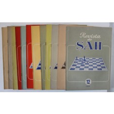 REVISTA DE SAH , ORGAN AL FEDERATIEI ROMANE DE SAH , ANUL XI , COMPLET , SET DE 12 NUMERE SUCCESIVE , IANUARIE - DECEMBRIE , 1960